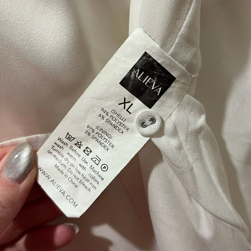 Ana Off-Shoulder Belted Jumpsuit in White - Picture 15 of 15